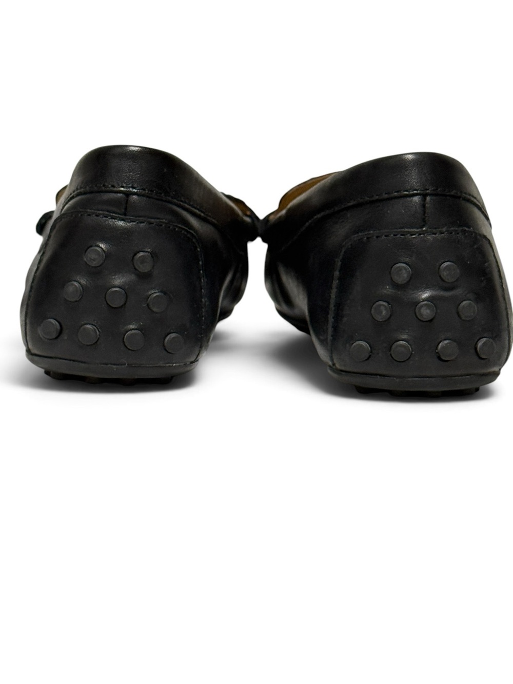 Briony Lauren Ralph Lauren Black Leather Loafers with Gold Bit - Picture 7 of 12